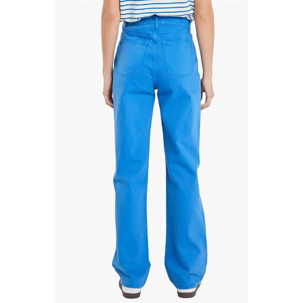 NEW ENGLISH FACTORY full length wide leg jeans in ocean blue - Picture 3 of 4